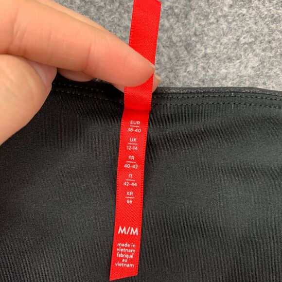 Spanx Short Women M Medium Black Faux Leather Wide Waistband Ledershorts Pull On - Picture 5 of 13